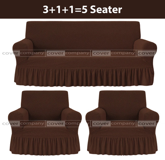 Turkish Style Sofa Cover Dark Brown
