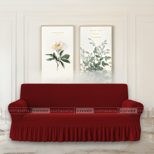 Turkish Style Sofa Cover Maroon
