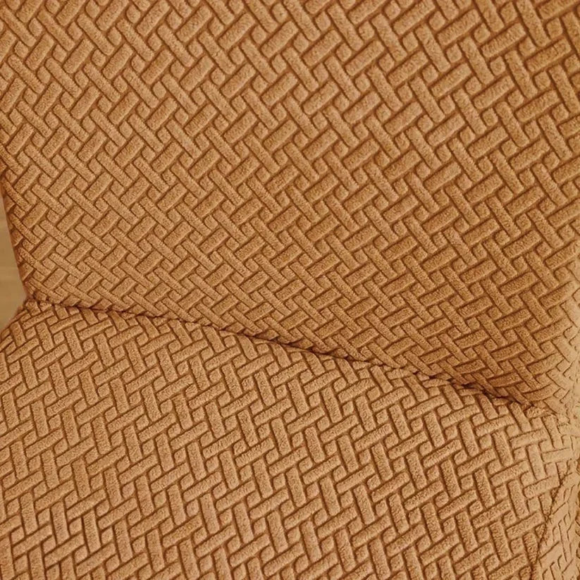 Velvet Strip Design Fitted Dinning Chair Covers Coper