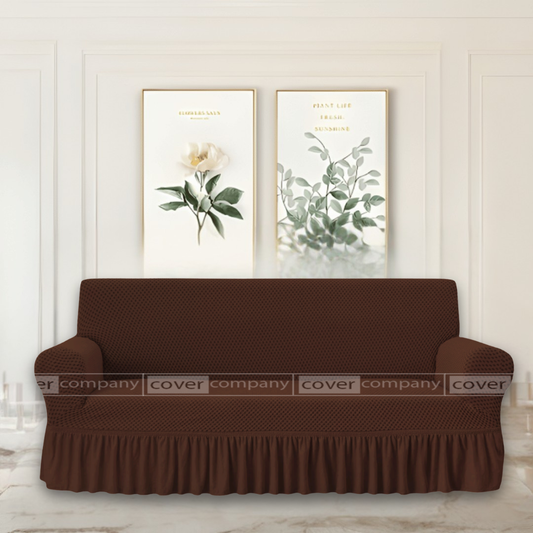 Turkish Style Sofa Cover Dark Brown