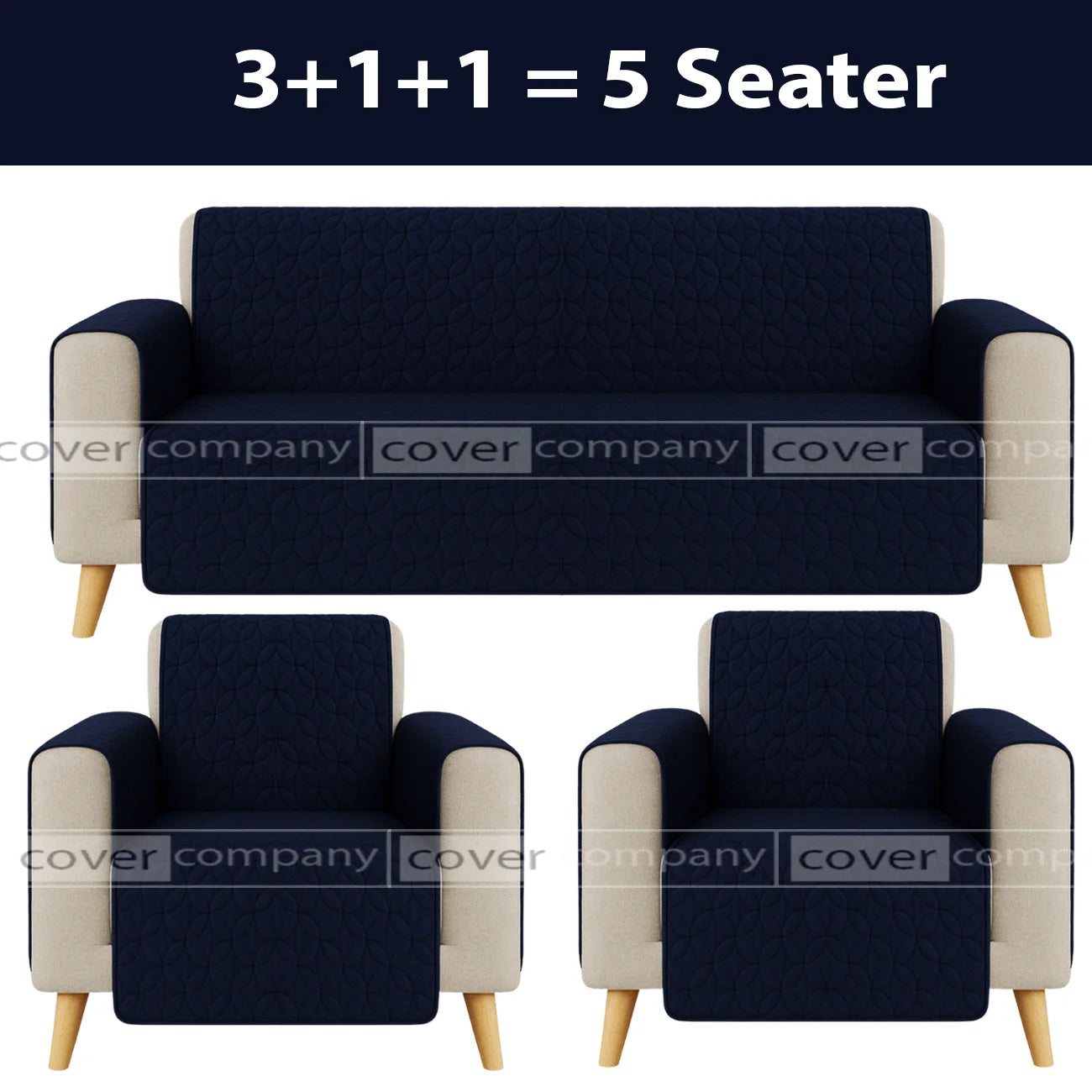 Ultrasonic Sofa Cover  (BLUE)