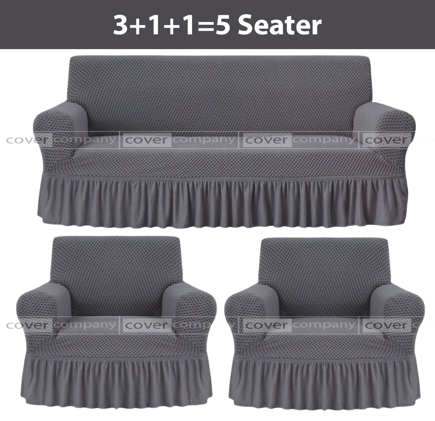 Turkish Style Sofa Cover Grey