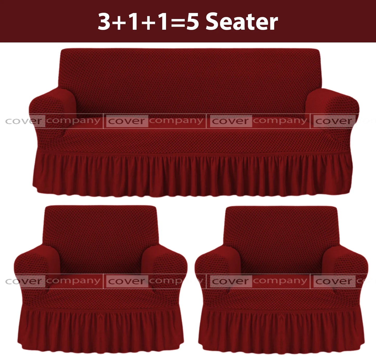 Turkish Style Sofa Cover Maroon