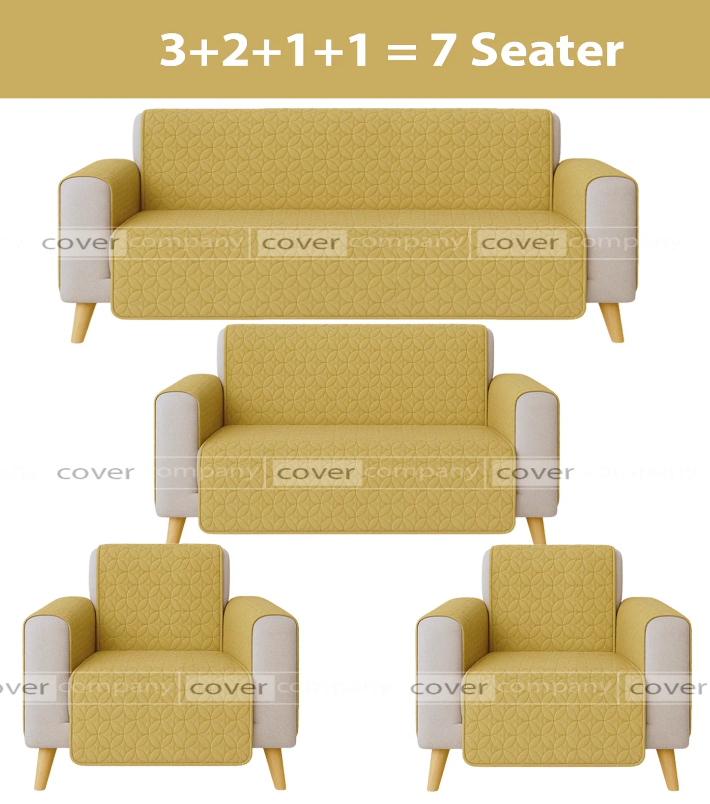 Ultrasonic Sofa Cover  (baige)