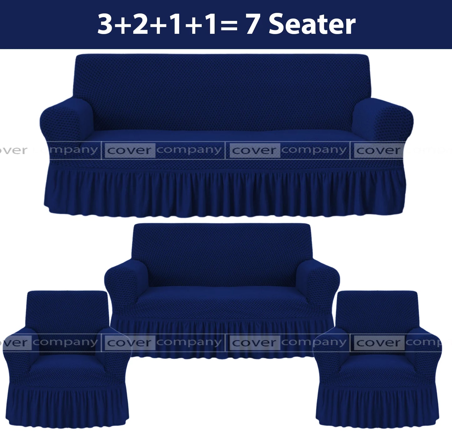 Turkish Style Sofa Cover Blue