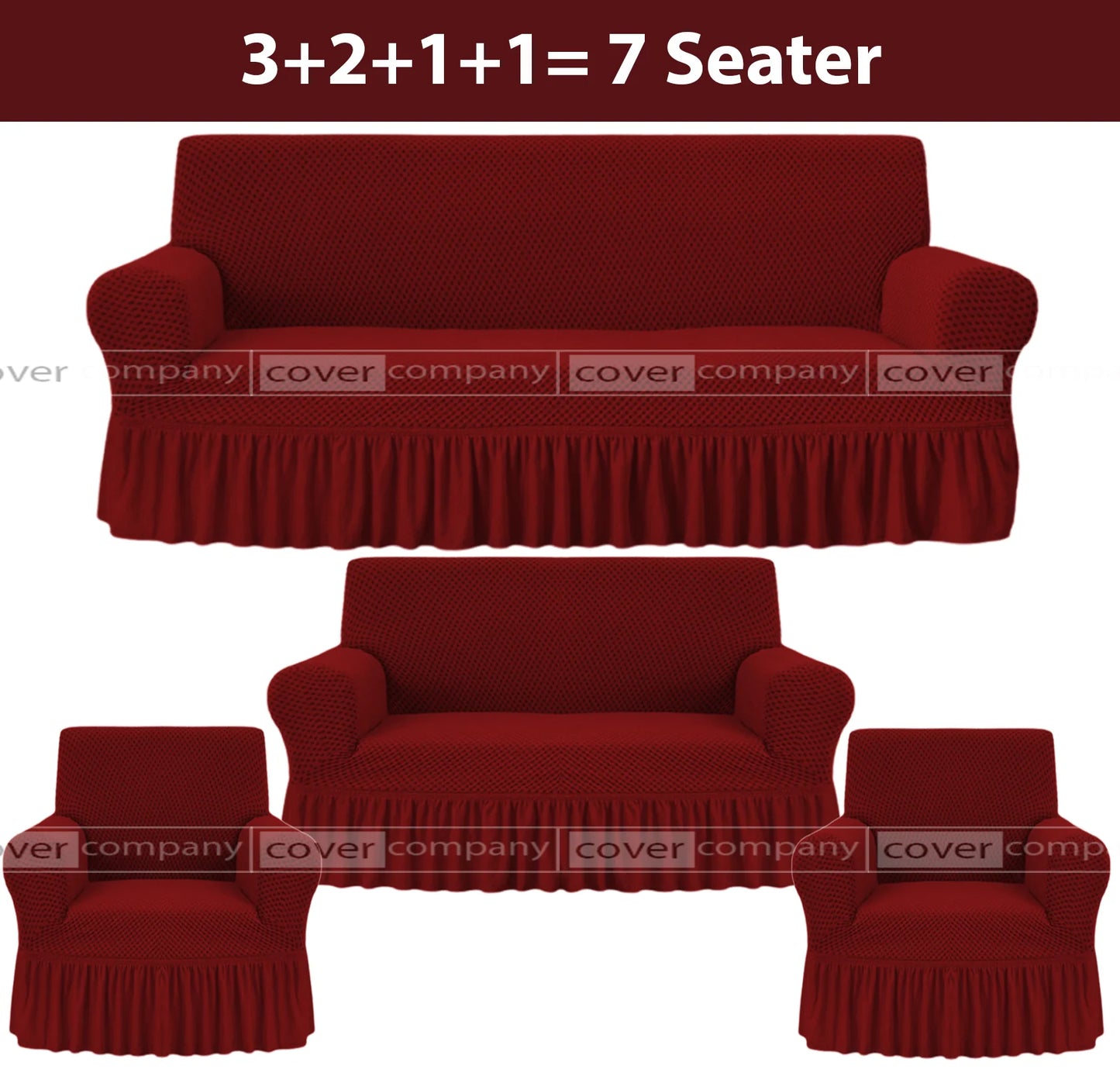 Turkish Style Sofa Cover Maroon