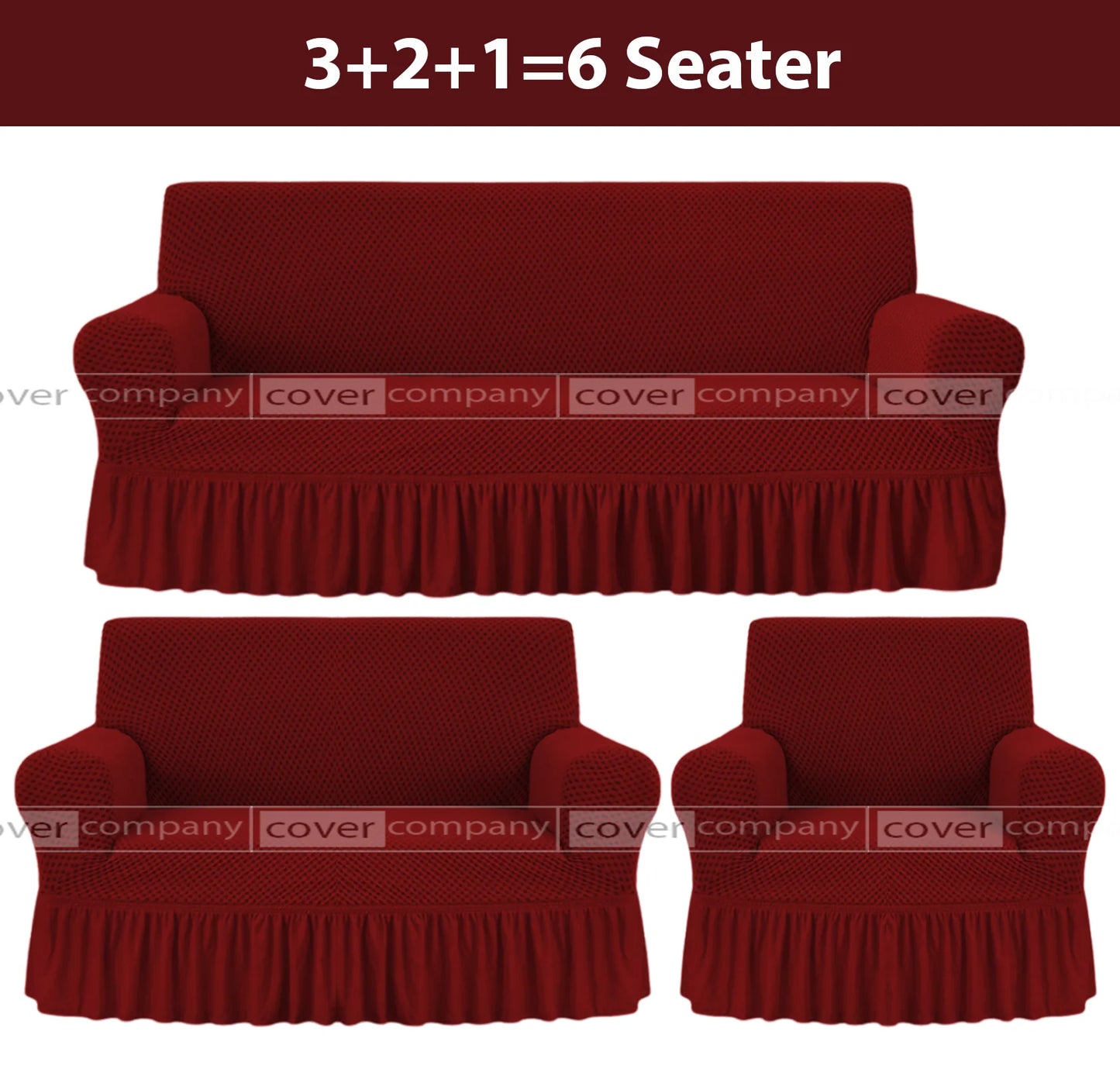 Turkish Style Sofa Cover Maroon