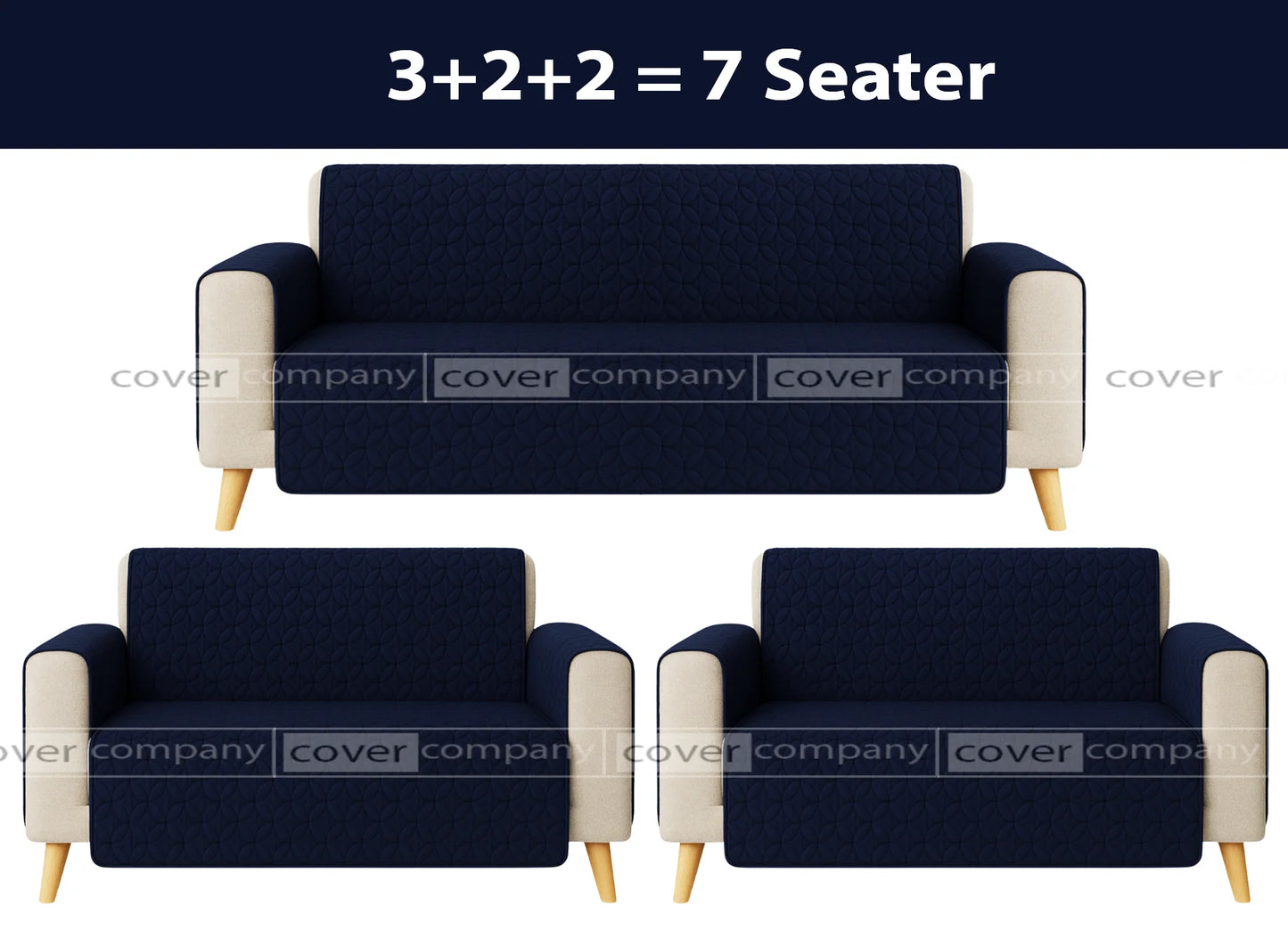 Ultrasonic Sofa Cover  (BLUE)