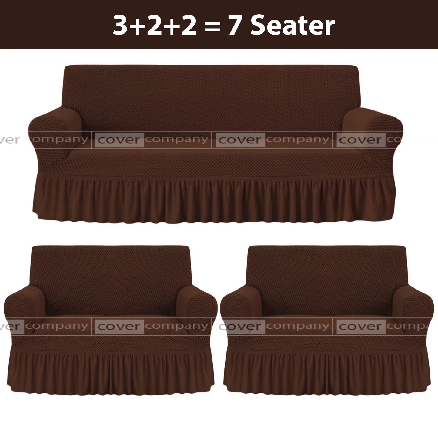 Turkish Style Sofa Cover Dark Brown