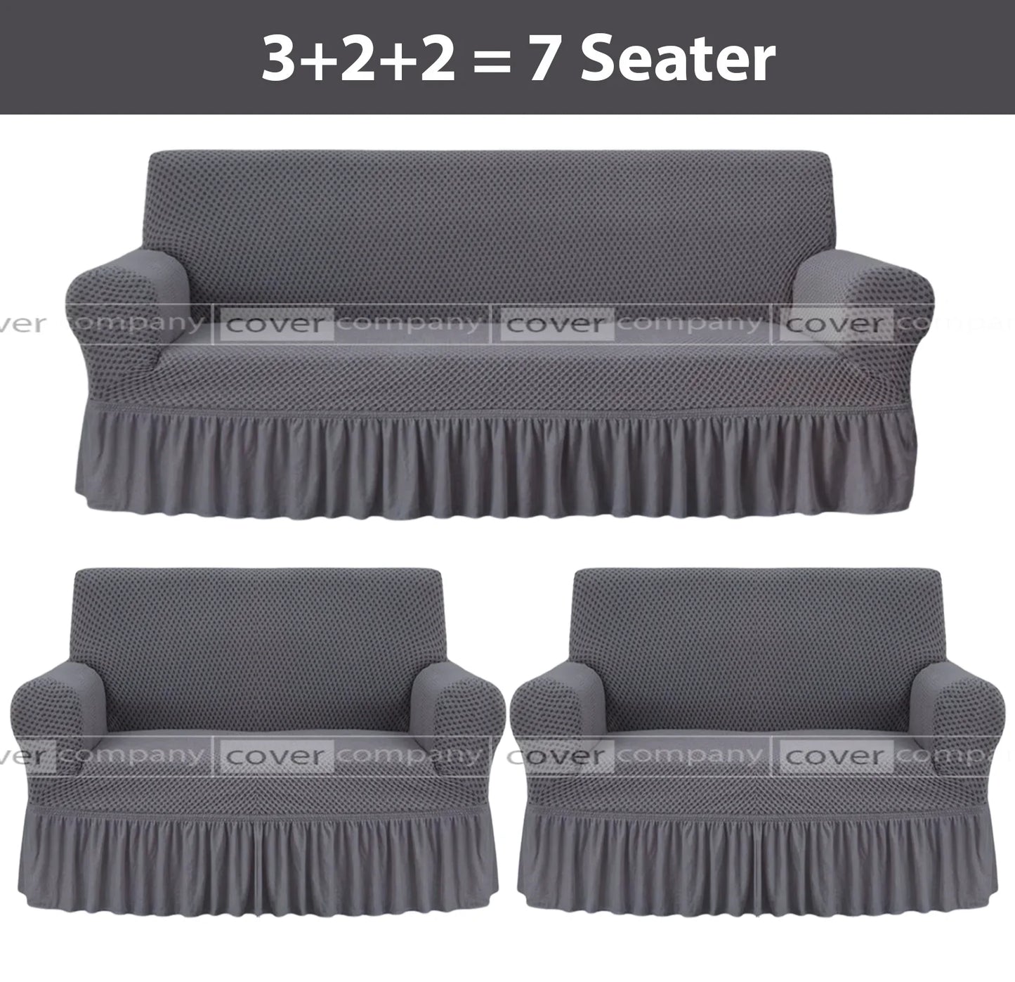 Turkish Style Sofa Cover Grey