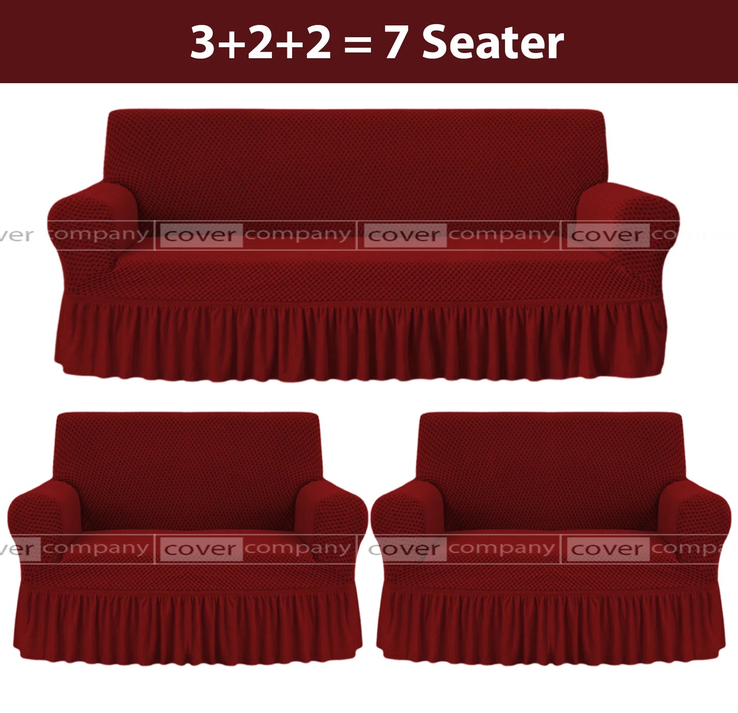 Turkish Style Sofa Cover Maroon