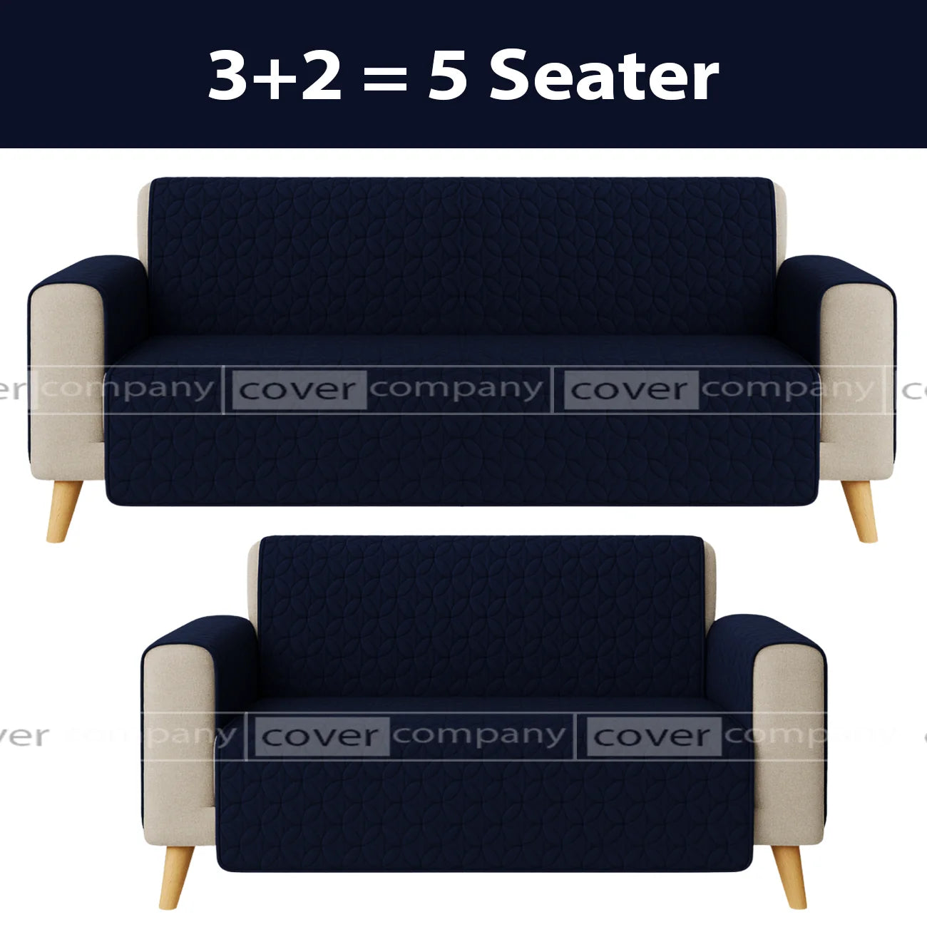 Ultrasonic Sofa Cover  (BLUE)