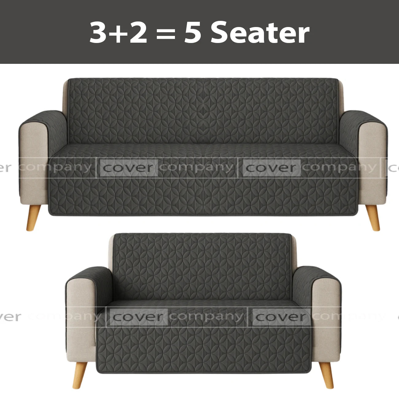 Ultrasonic Sofa Cover  (GREY )