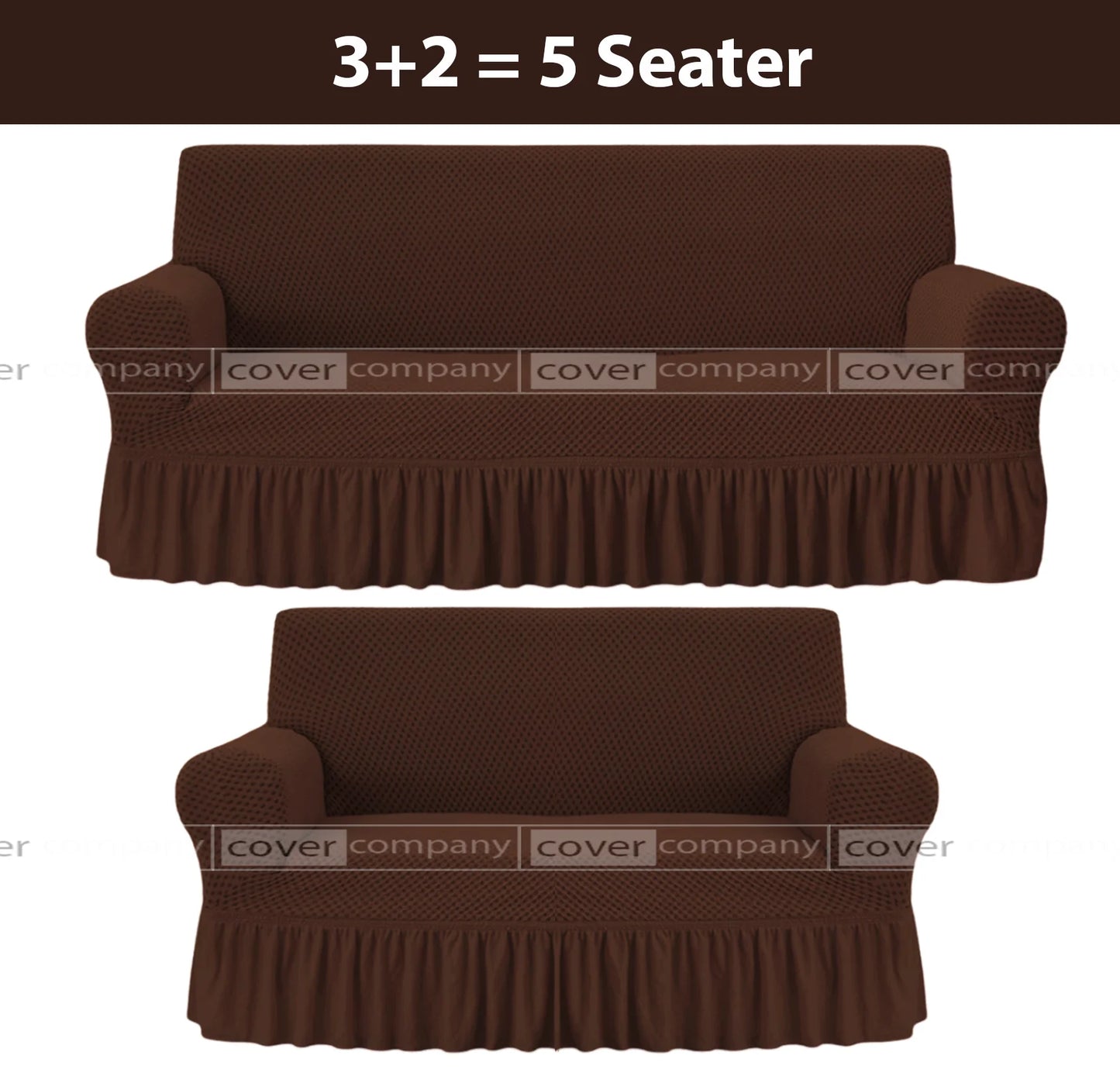Turkish Style Sofa Cover Dark Brown