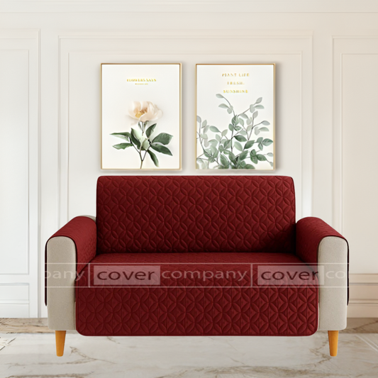 Ultrasonic Sofa Cover  (Maroon)