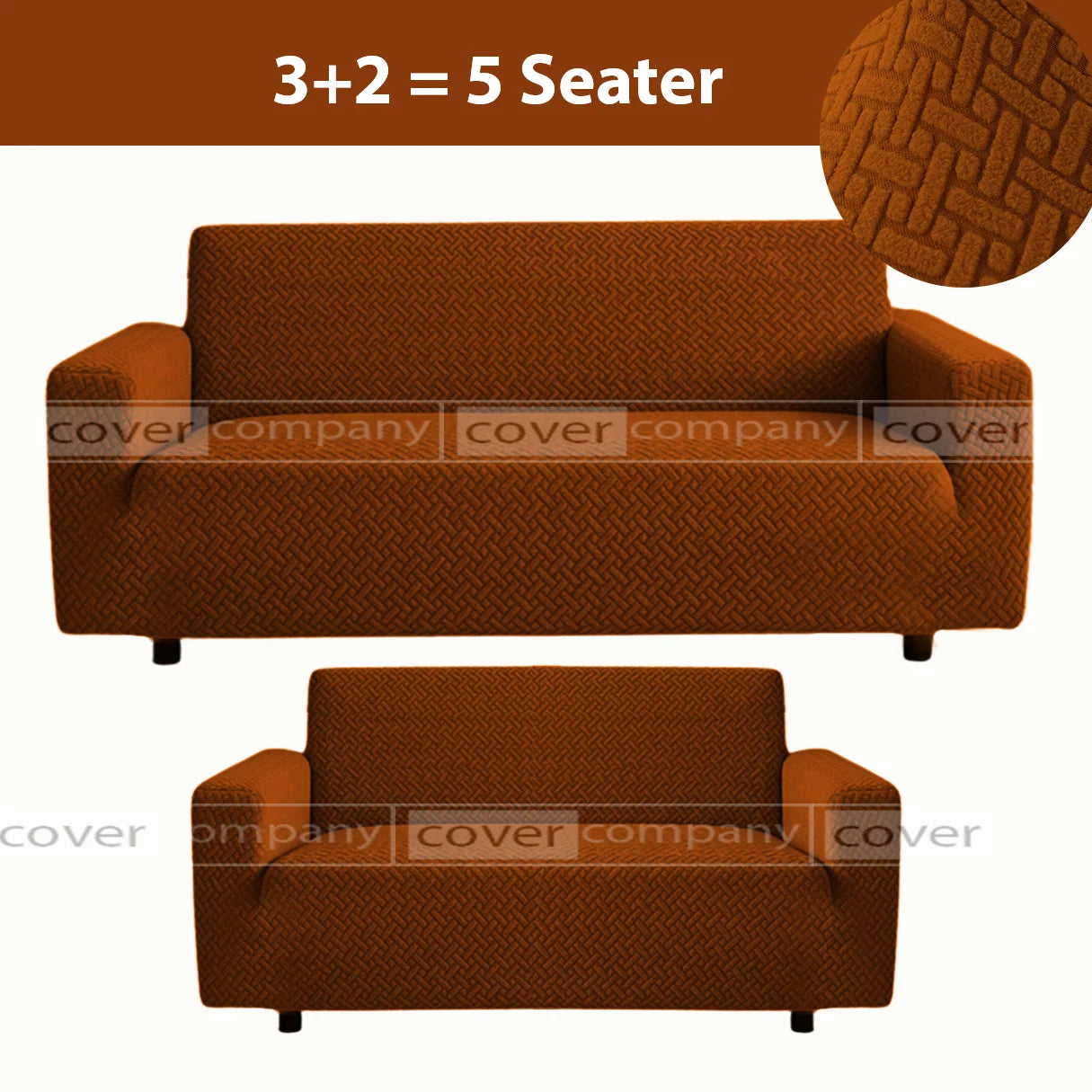 STRIPE JACQUARD SOFA COVER COPER
