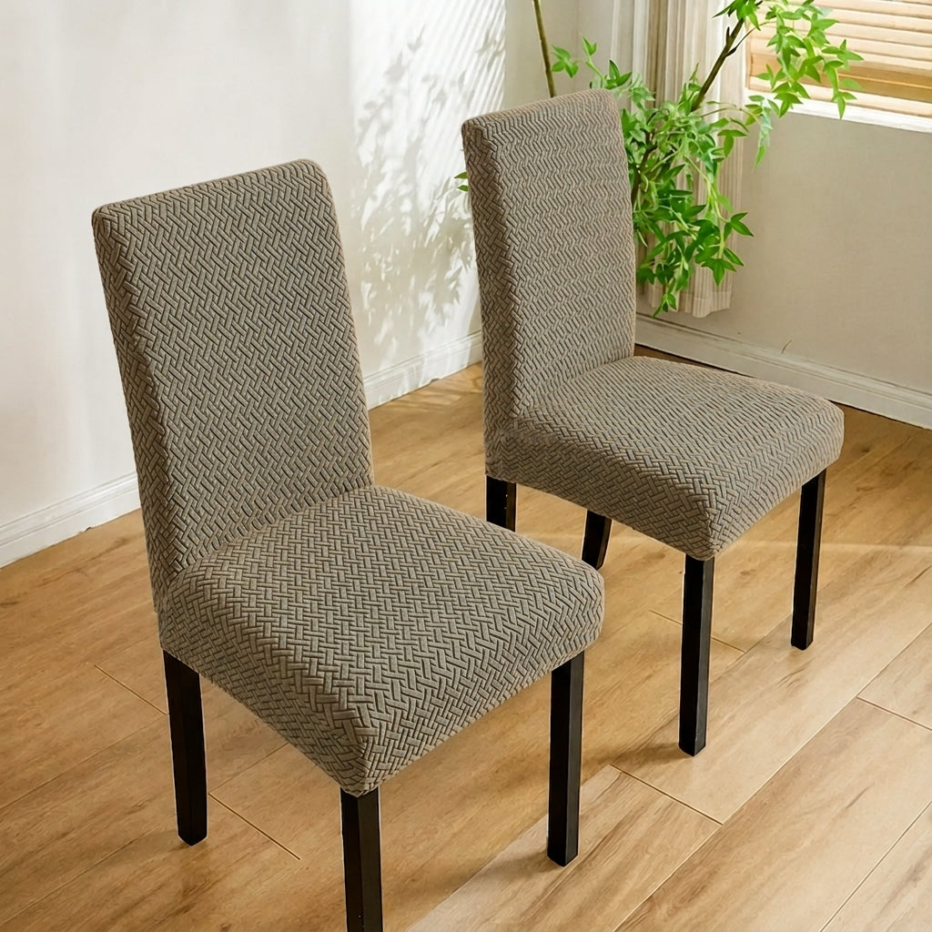 Stripe Jacquard Fitted Chair Covers