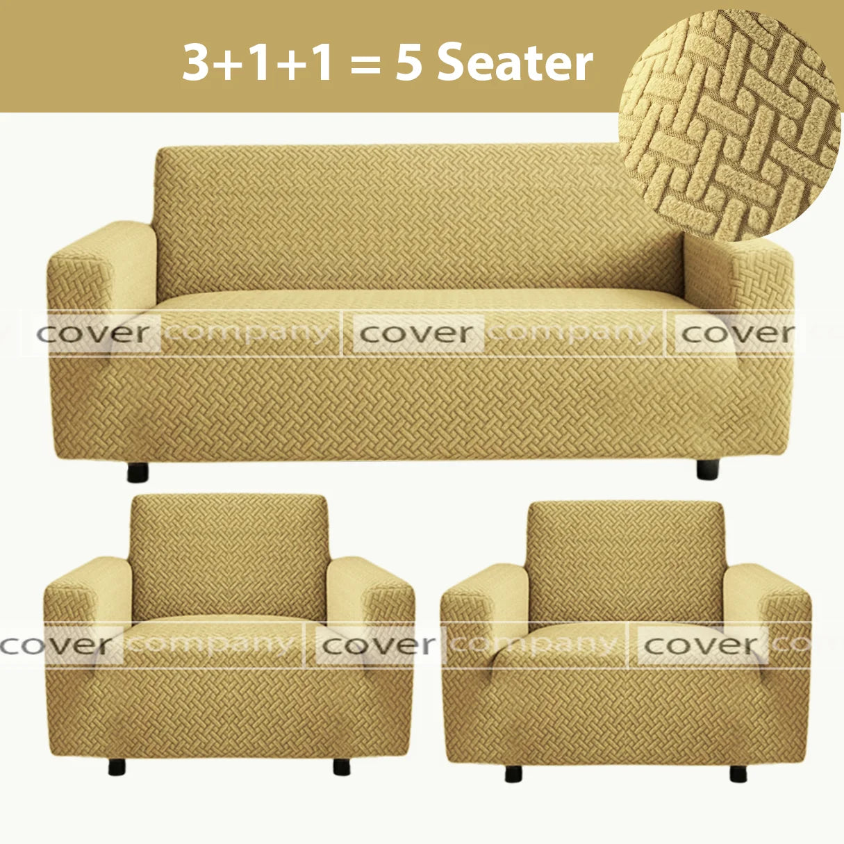 STRIPE JACQUARD SOFA COVER SKIN