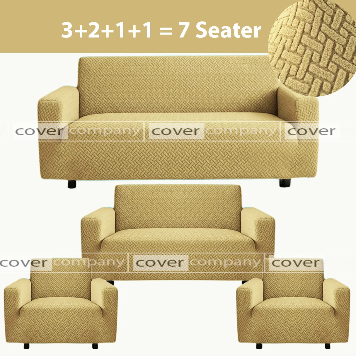 STRIPE JACQUARD SOFA COVER SKIN