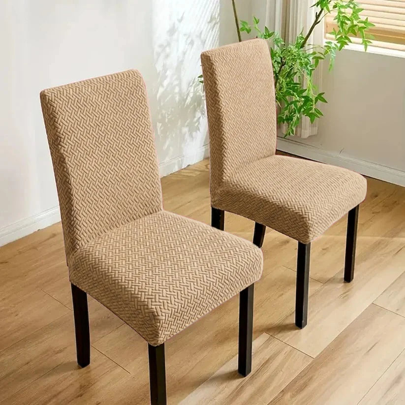 Stripe Jacquard Fitted Chair Covers