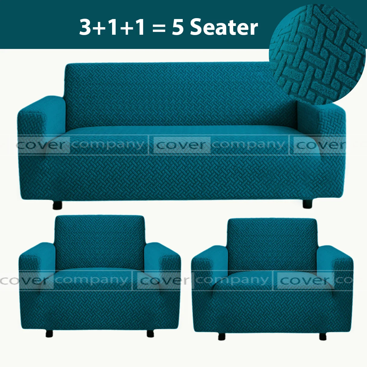 STRIPE JACQUARD SOFA COVER ZINK
