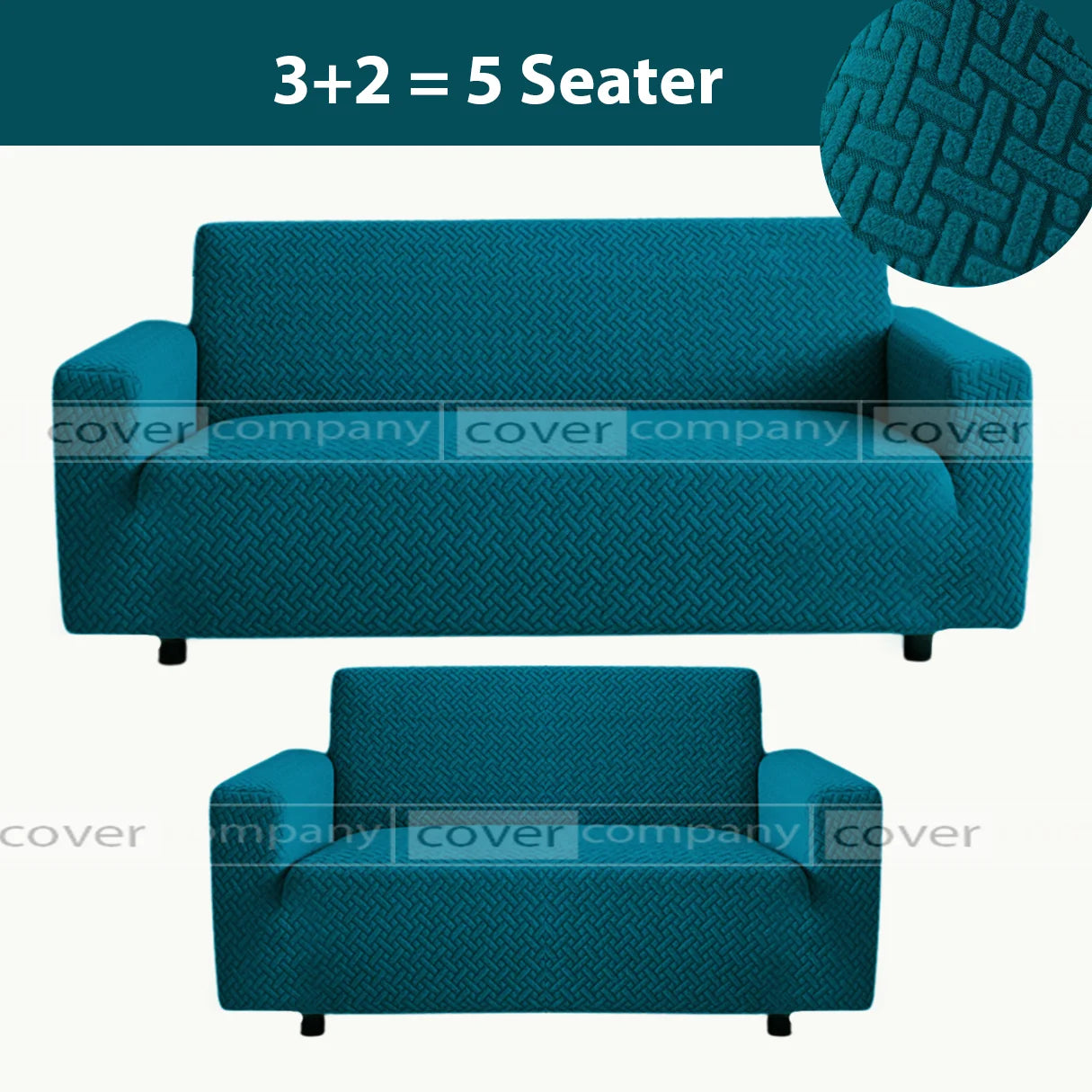 STRIPE JACQUARD SOFA COVER ZINK