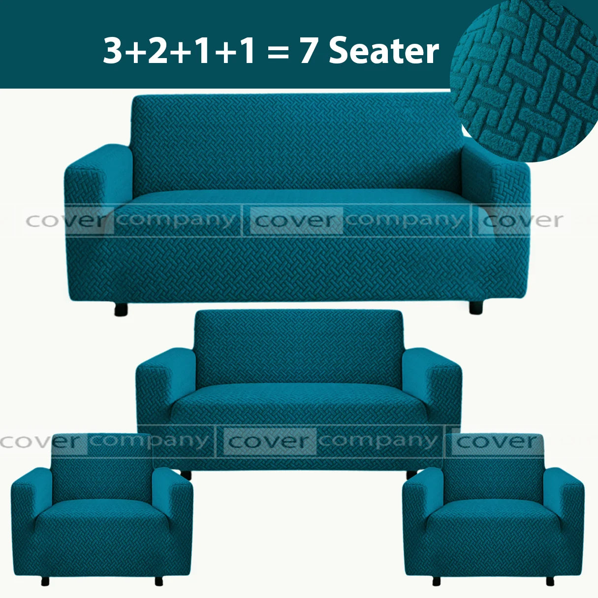 STRIPE JACQUARD SOFA COVER ZINK