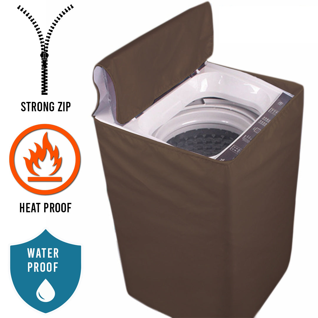 Brown Color 100% Waterproof Top Loaded Washing Machine Cover