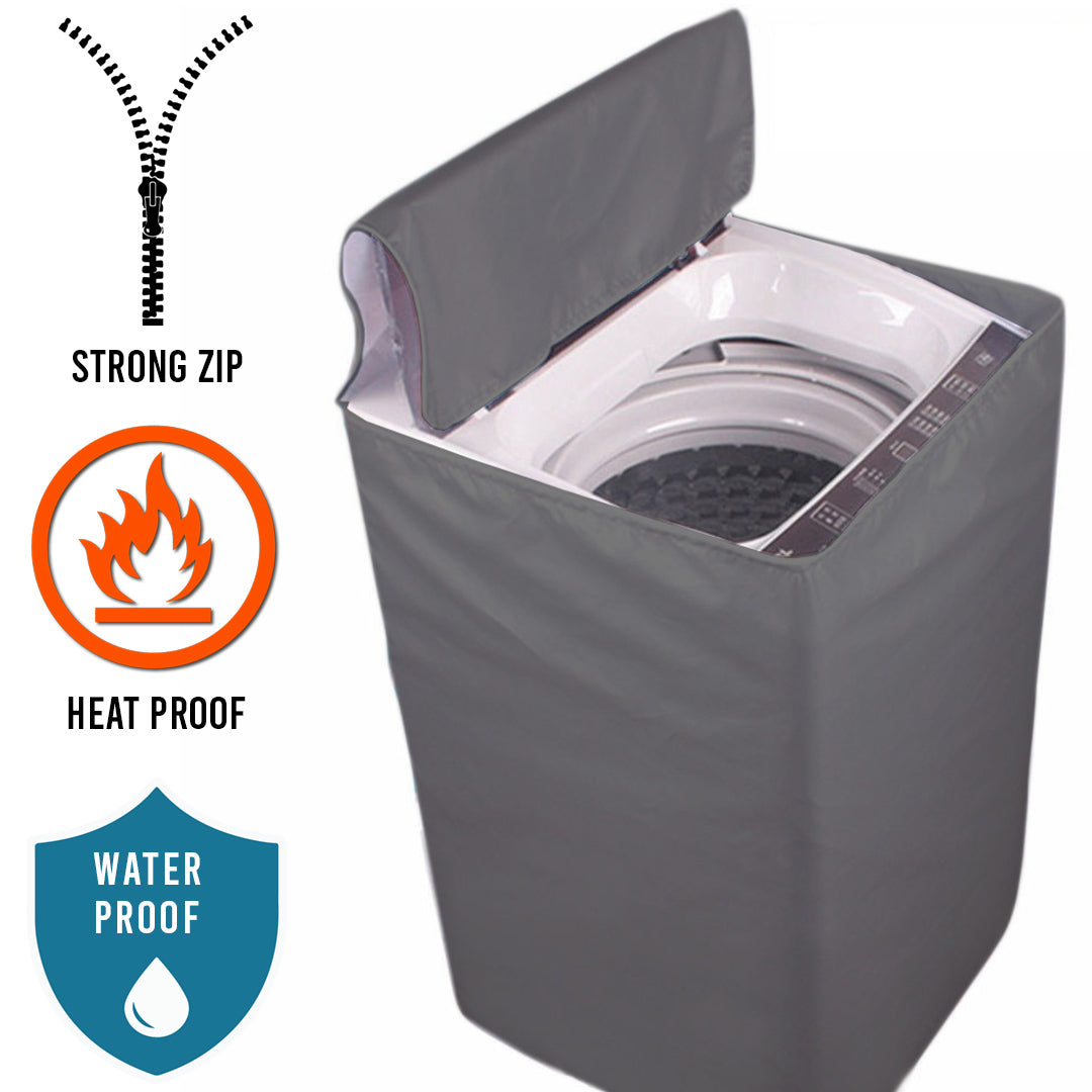 Grey Color 100% Waterproof Top Loaded Washing Machine Cover